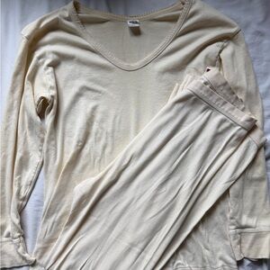 Butter Yellow lounge Long Sleeve Top and Pants Set